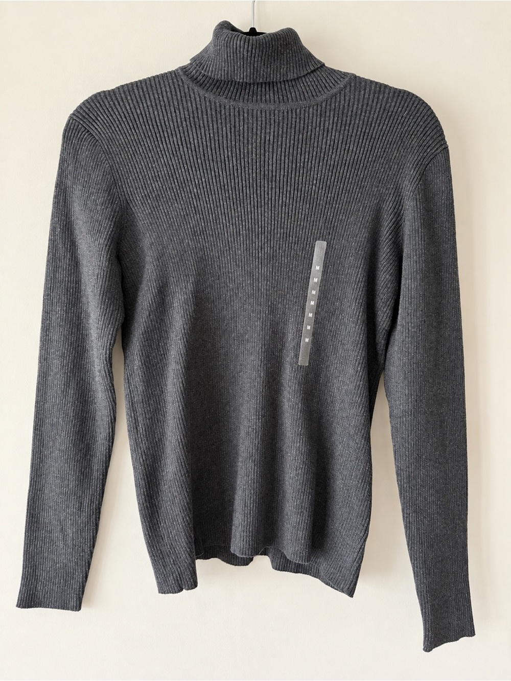 Lauren Ralph Lauren Charcoal Ribbed Turtleneck Sweater M NWT
